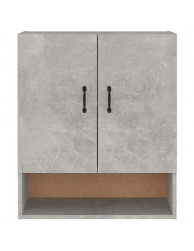 Armadietto a Muro Grigio Cemento 60x31x70 cm Legno Multistrato