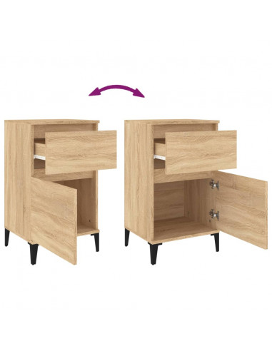 Comodini 2pz Rovere Sonoma 40x35x70 cm