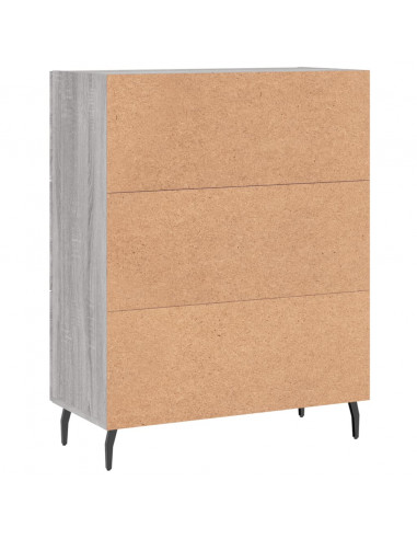 Credenza Grigio Sonoma 69,5x34x90 cm in Legno Multistrato