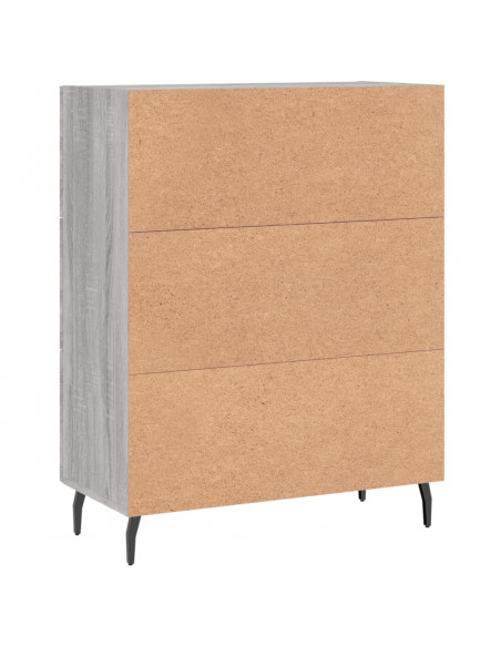 Credenza Grigio Sonoma 69,5x34x90 cm in Legno Multistrato