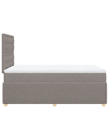 Giroletto a Molle con Materasso Tortora 120x200 cm in Tessuto