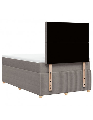 Giroletto a Molle con Materasso Tortora 120x200 cm in Tessuto