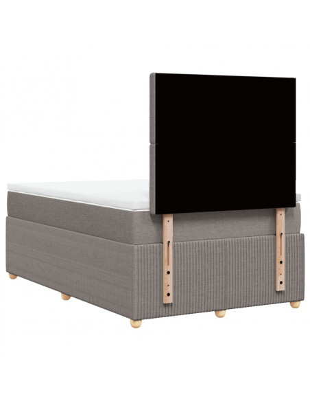 Giroletto a Molle con Materasso Tortora 120x200 cm in Tessuto