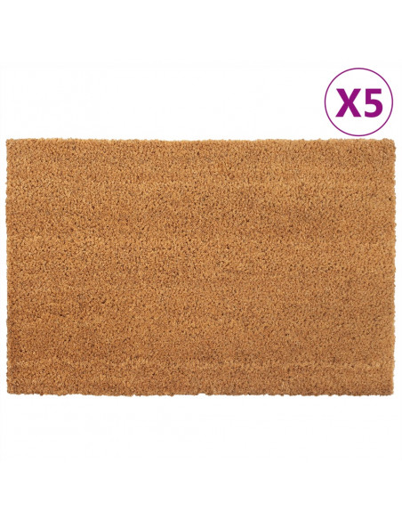 Zerbini 5 pz Naturale 40x60 cm in Fibra di Cocco