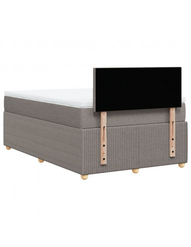 Giroletto a Molle con Materasso Tortora 120x200 cm in Tessuto