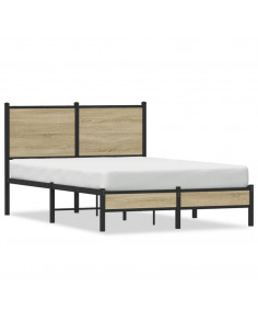 Giroletto senza Materaso in Metallo Rovere Sonoma 120x190 cm 2