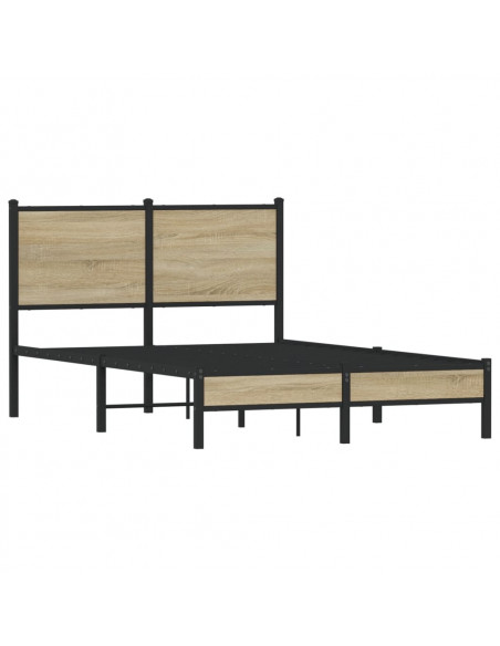 Giroletto senza Materaso in Metallo Rovere Sonoma 120x190 cm