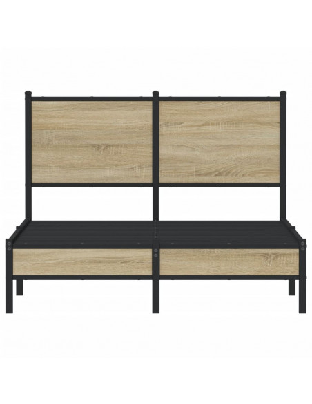 Giroletto senza Materaso in Metallo Rovere Sonoma 120x190 cm