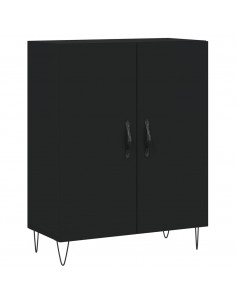 Credenza Nera 69,5x34x180 cm in Legno Multistrato 2