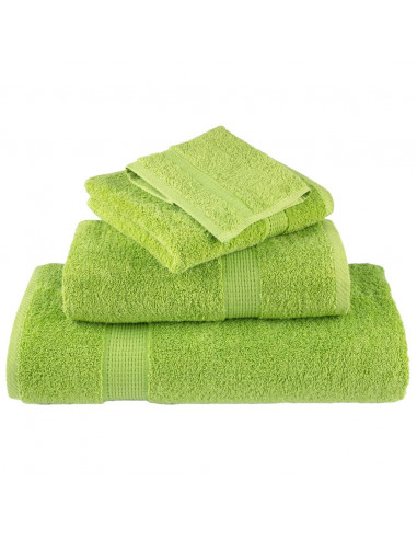 Asciugamani Premium 2 pz Verdi 100x200 cm 600 g/m² 100% Cotone