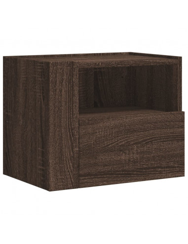 Comodino a Muro Rovere Marrone 45x30x35 cm
