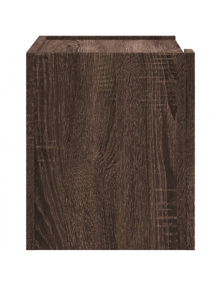 Comodino a Muro Rovere Marrone 45x30x35 cm