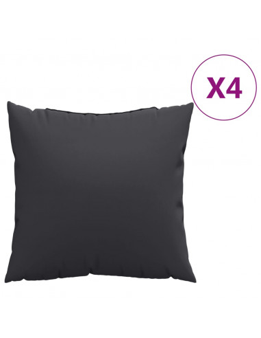 Cuscini per Divano 4 pz Neri 50x50 cm in Tessuto