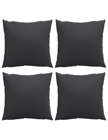Cuscini per Divano 4 pz Neri 50x50 cm in Tessuto