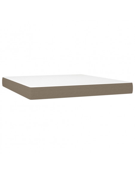Giroletto a Molle con Materasso Tortora 160x200 cm in Tessuto