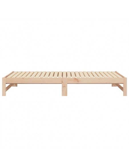 Dormeuse Estraibile 2x(80x200) cm in Legno Massello di Pino