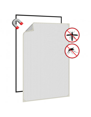 Zanzariera Magnetica per Finestre Bianca 80x120 cm