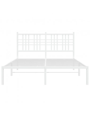 Giroletto con Testiera Metallo Bianco 140x200 cm