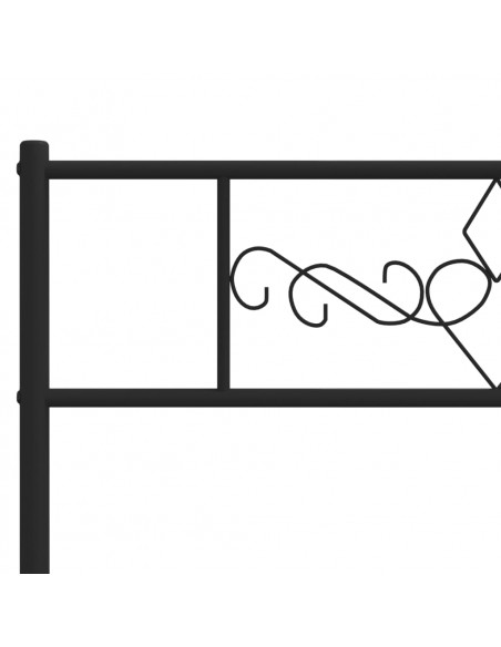 Testiera in Metallo Nero 120 cm