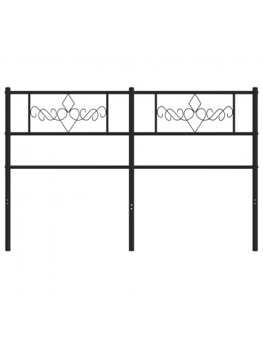 Testiera in Metallo Nero 120 cm