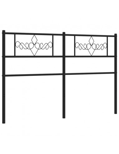 Testiera in Metallo Nero 120 cm