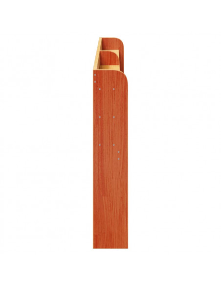 Testiera con Ripiani Marrone Cera 180 cm Legno Massello di Pino
