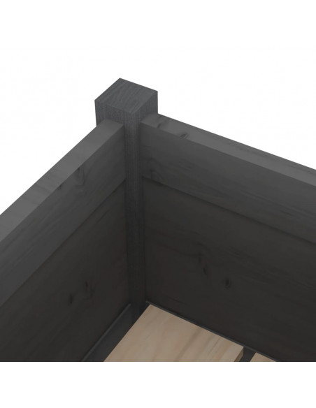 Fioriera da Giardino Grigia 70x70x70 cm Legno Massello di Pino