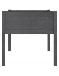 Fioriere da Giardino 2 pz Grigie 70x70x70 cm in Legno di Pino