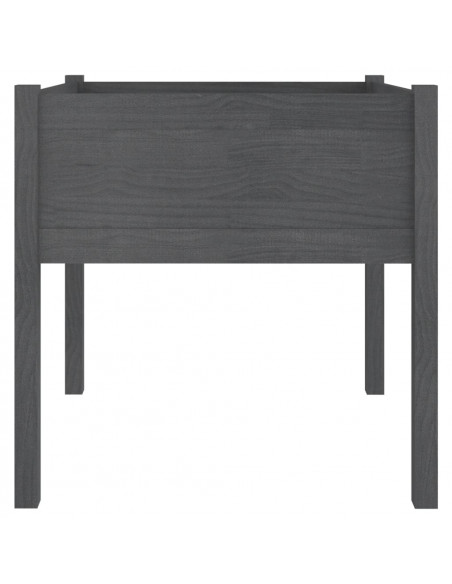 Fioriere da Giardino 2 pz Grigie 70x70x70 cm in Legno di Pino