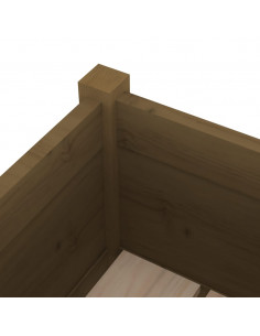 Fioriera da Giardino Miele 70x70x70 cm in Massello di Pino