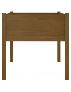 Fioriere da Giardino 2 pz Miele 70x70x70 cm in Massello di Pino