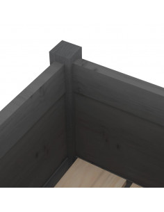 Fioriera da Giardino Grigia 70x31x70 cm Legno Massello di Pino