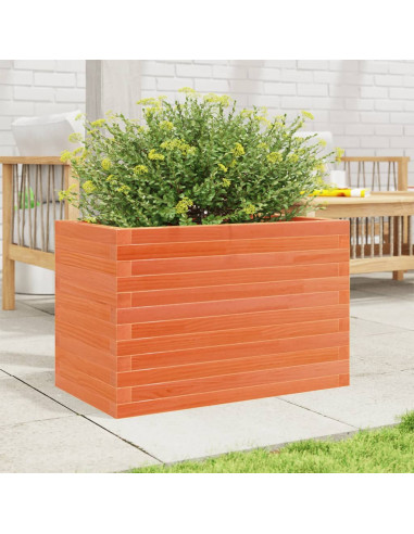 Fioriera Giardino Marrone Cera 70x40x46 cm Legno Massello Pino