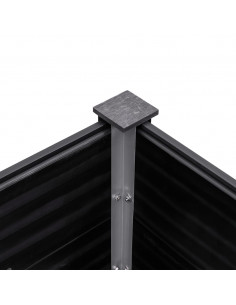 Fioriera Rialzata da Giardino 200x50x54 cm in WPC Grigio