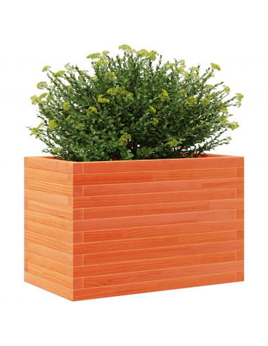 Fioriera Giardino Marrone Cera 70x40x46 cm Legno Massello Pino