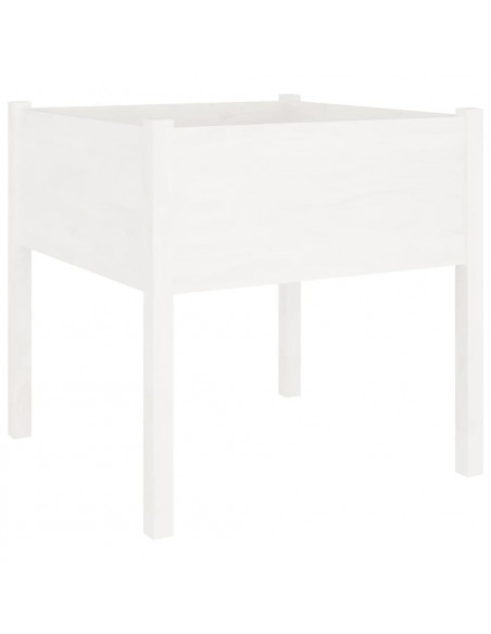Fioriere da Giardino 2 pz Bianche 70x70x70 cm in Legno di Pino