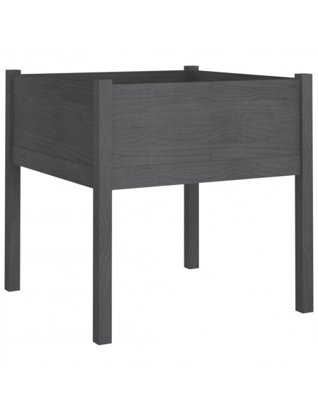 Fioriera da Giardino Grigia 70x70x70 cm Legno Massello di Pino