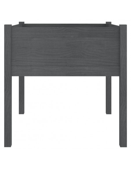 Fioriera da Giardino Grigia 70x70x70 cm Legno Massello di Pino