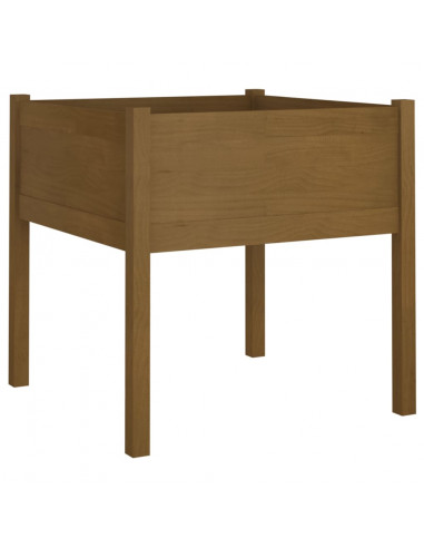 Fioriere da Giardino 2 pz Miele 70x70x70 cm in Massello di Pino