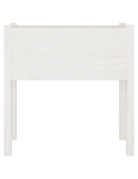 Fioriera da Giardino Bianca 70x31x70 cm Legno Massello di Pino