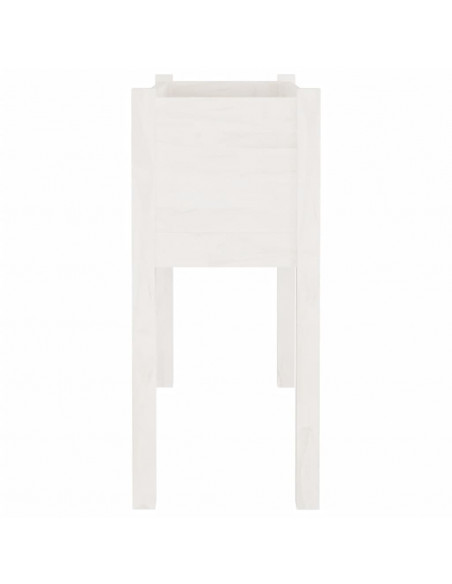 Fioriera da Giardino Bianca 70x31x70 cm Legno Massello di Pino