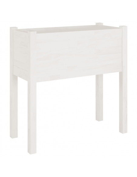 Fioriere da Giardino 2 pz Bianche 70x31x70 cm in Legno di Pino