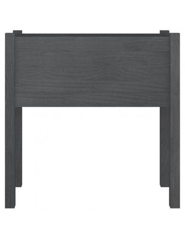 Fioriera da Giardino Grigia 70x31x70 cm Legno Massello di Pino