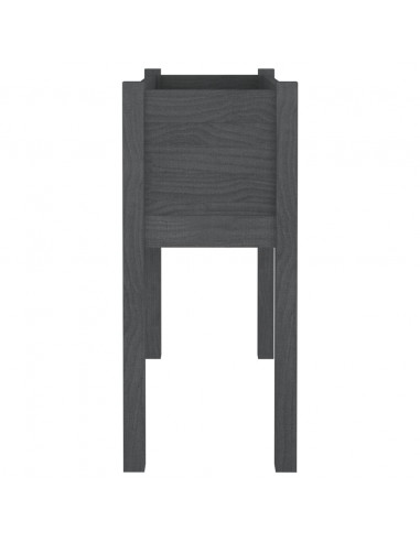Fioriera da Giardino Grigia 70x31x70 cm Legno Massello di Pino