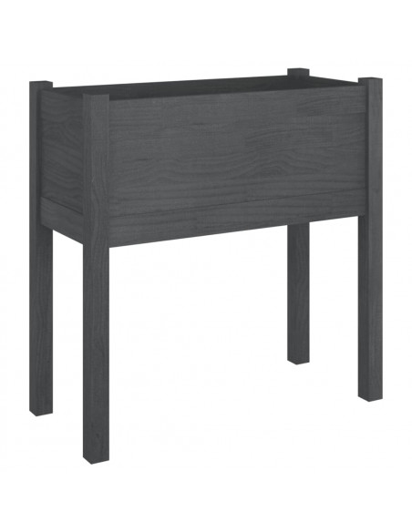 Fioriere da Giardino 2 pz Grigie 70x31x70 cm in Legno di Pino