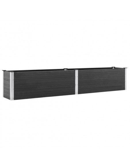 Fioriera Rialzata da Giardino 200x50x54 cm in WPC Grigio