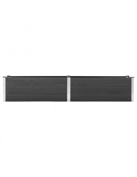 Fioriera Rialzata da Giardino 200x50x54 cm in WPC Grigio