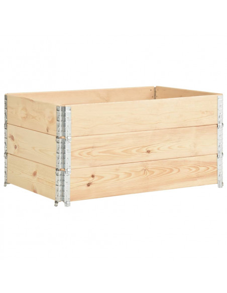 Fioriere Rialzate 3 pz 80x120 cm in Legno Massello di Pino