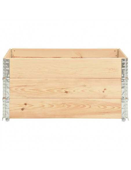 Fioriere Rialzate 3 pz 80x120 cm in Legno Massello di Pino