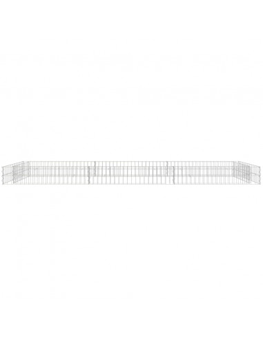 Gabbione Letto Rialzato in Acciaio Zincato 300x100x20 cm